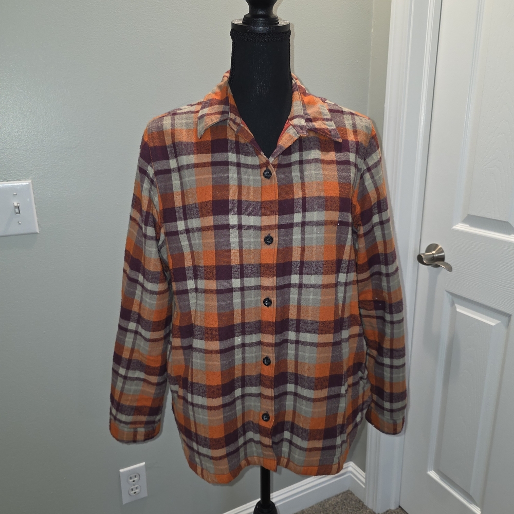 Woolrich Plaid Women's Jacket - Orange and Purple